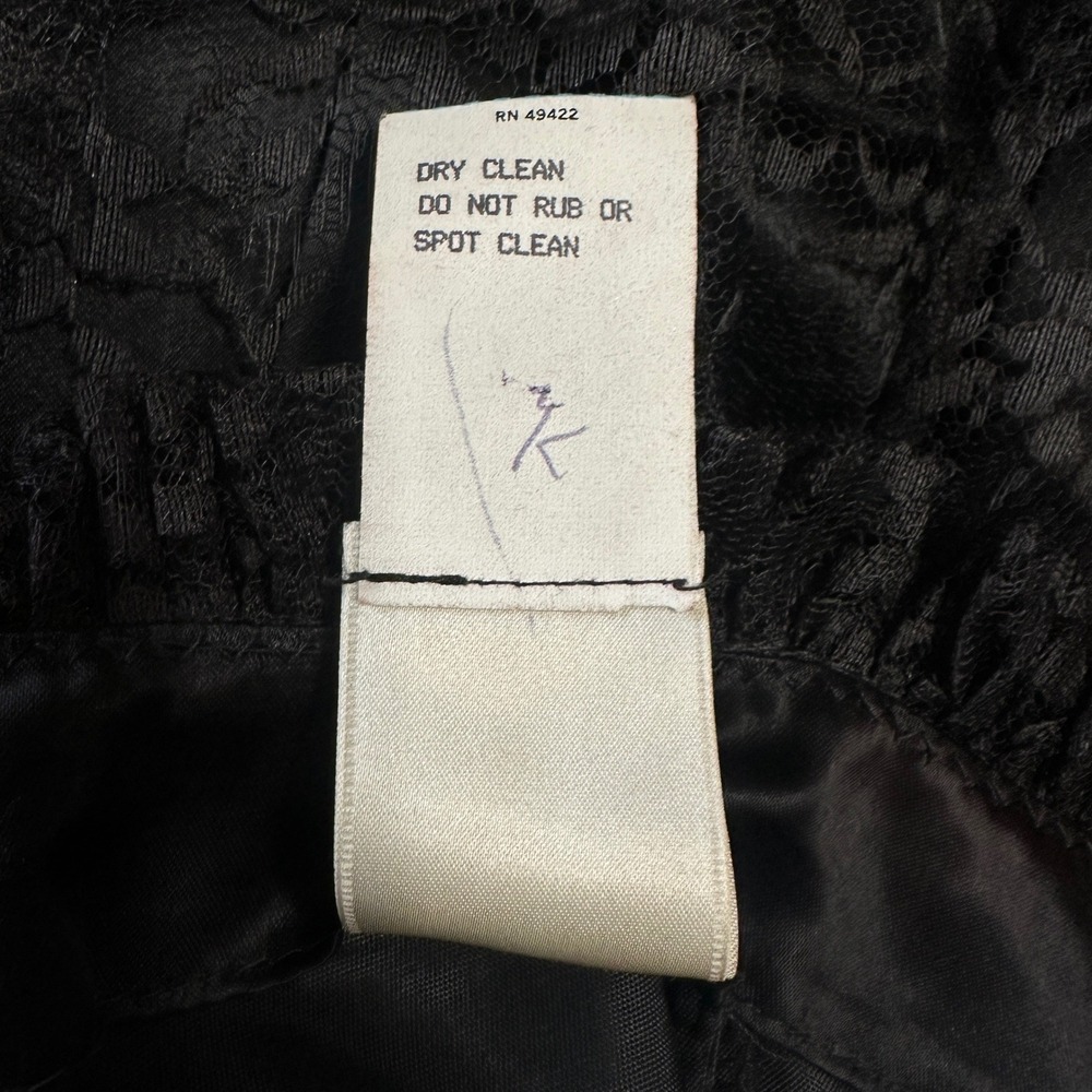 Gunne‎ Sax Y2K VTG Black Lace Gothic Corset Style Strapless Formal Dress Size 9 - Picture 14 of 16